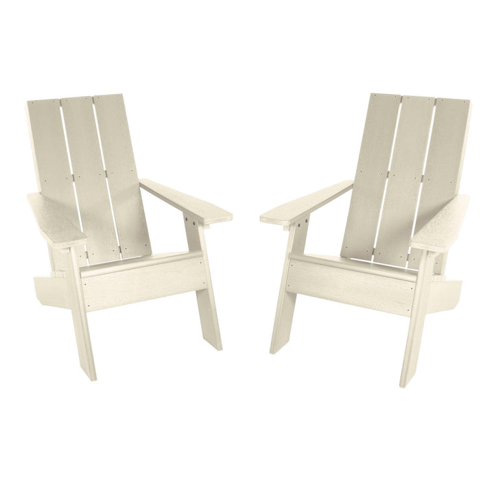 Set of Two Italica Modern Adirondack Chairs Adirondack Chairs Highwood USA Whitewash