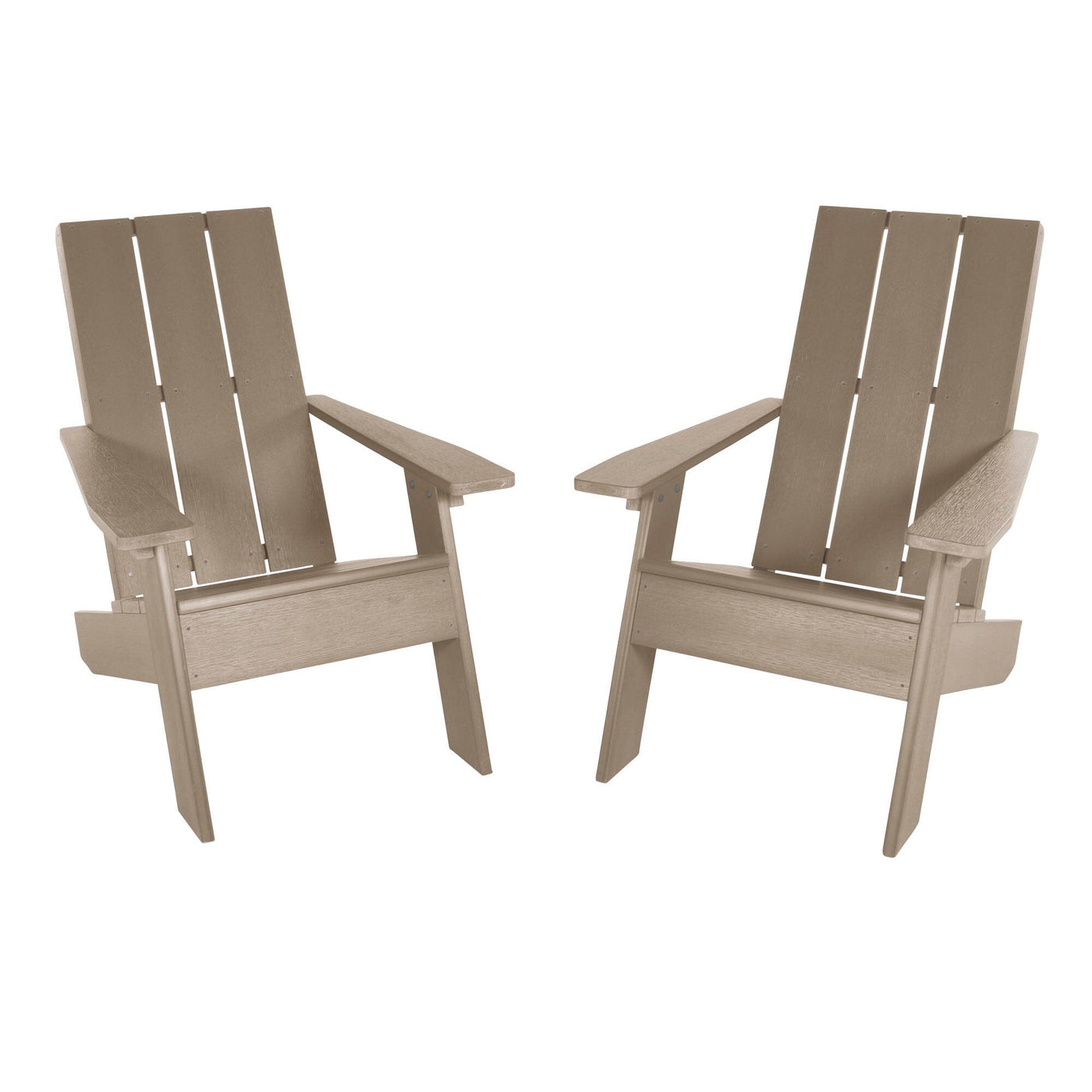 Set of Two Italica Modern Adirondack Chairs Adirondack Chairs Highwood USA Woodland Brown 