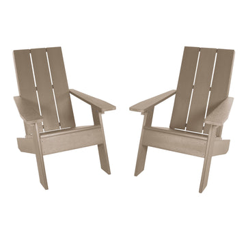 Set of Two Italica Modern Adirondack Chairs Adirondack Chairs Highwood USA Woodland Brown