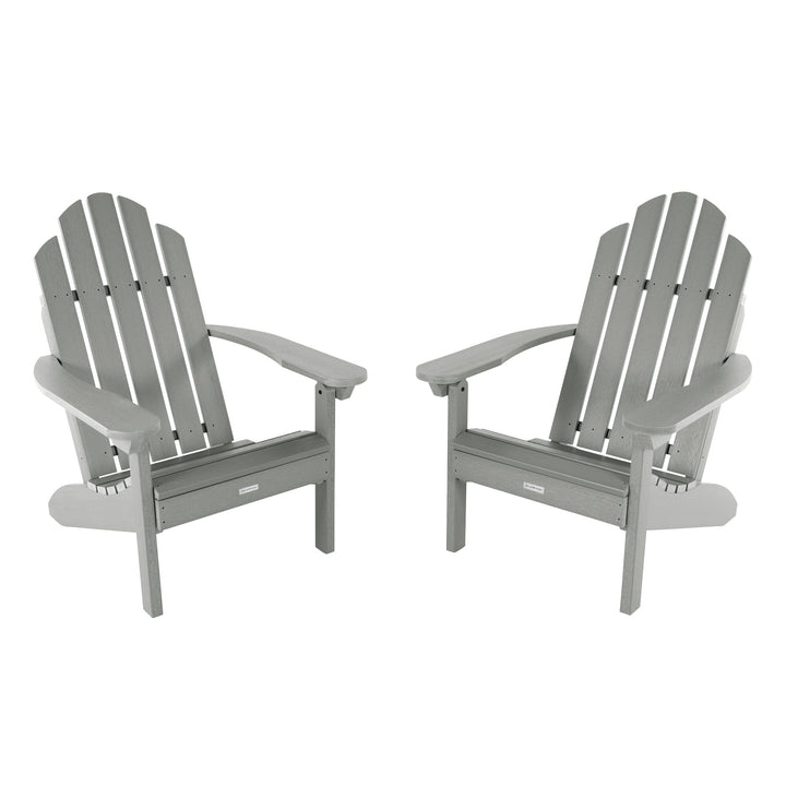 Set of Two Classic Westport Adirondack Chairs Kitted Sets Highwood USA Coastal Teak