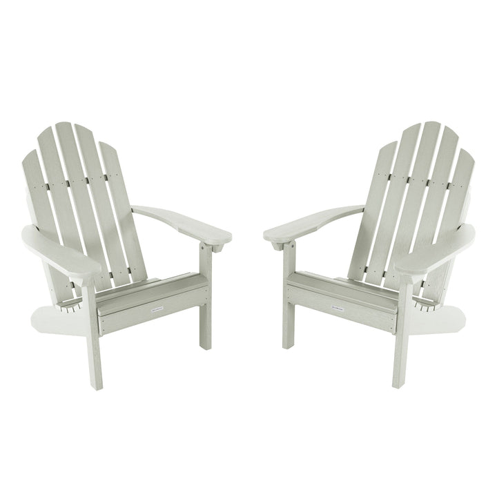 Set of Two Classic Westport Adirondack Chairs Kitted Sets Highwood USA Eucalyptus