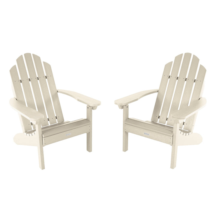 Set of Two Classic Westport Adirondack Chairs Kitted Sets Highwood USA Whitewash