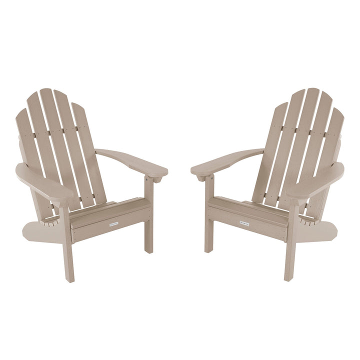 Set of Two Classic Westport Adirondack Chairs Kitted Sets Highwood USA Woodland Brown