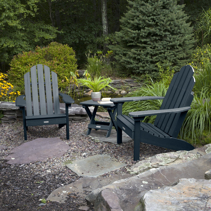 2 Classic Westport Adirondack Chairs with Folding Side Table Kitted Sets Highwood USA