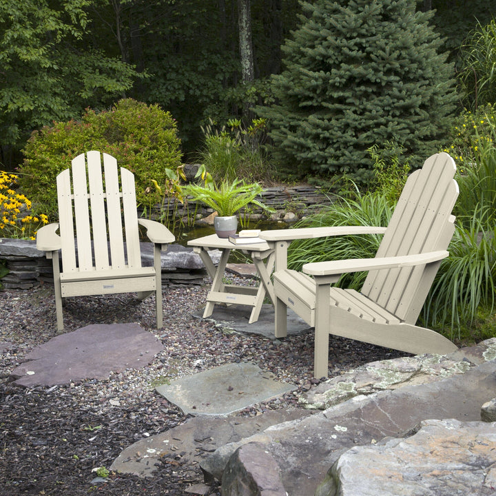 2 Classic Westport Adirondack Chairs with Folding Side Table Kitted Sets Highwood USA