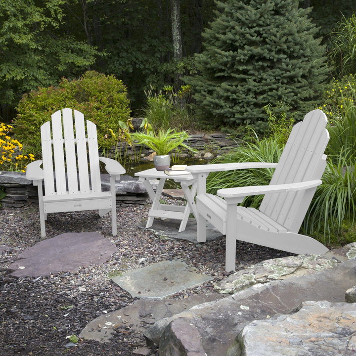 2 Classic Westport Adirondack Chairs with Folding Side Table Kitted Sets Highwood USA