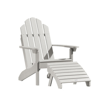 Classic Westport Adirondack Chair with Folding Adirondack Ottoman Adirondack Chairs Highwood USA Harbor Gray
