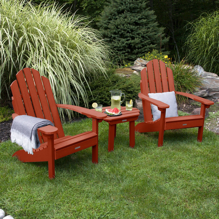 2 Classic Westport Adirondack Chairs with Westport Side Table Kitted Sets Highwood USA