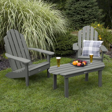 2 Westport Adirondack Chairs with 1 Westport Conversation Table Kitted Sets Highwood USA