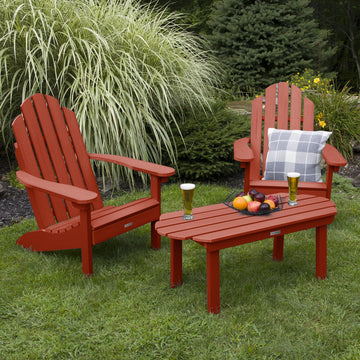 2 Westport Adirondack Chairs with 1 Westport Conversation Table Kitted Sets Highwood USA