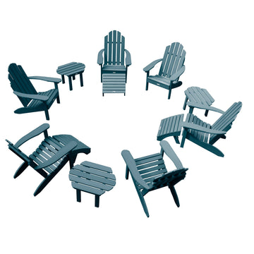 Classic Westport Adirondack Fireside Set Kitted Sets Highwood USA Nantucket Blue