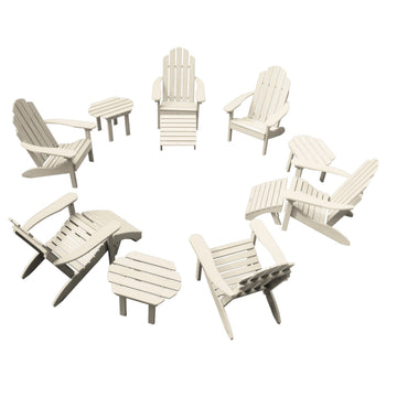 Classic Westport Adirondack Fireside Set Kitted Sets Highwood USA Whitewash