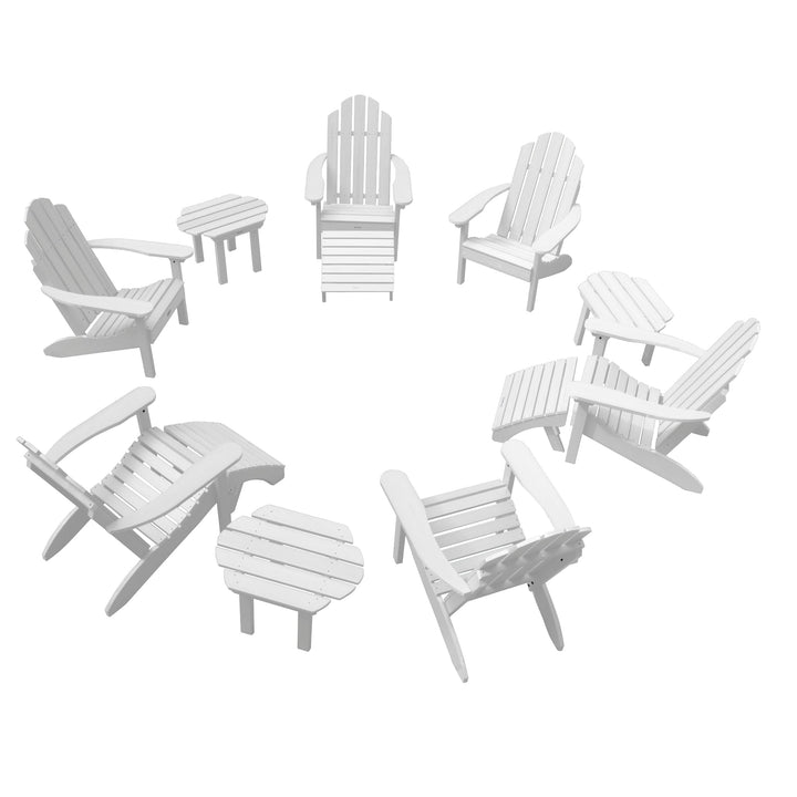 Classic Westport Adirondack Fireside Set Kitted Sets Highwood USA White