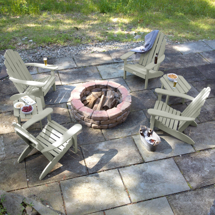 4 Classic Westport Adirondack Chairs with 2 Side Tables Kitted Sets Highwood USA