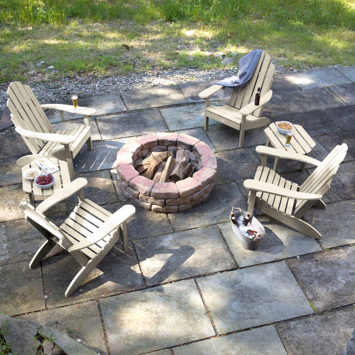 4 Classic Westport Adirondack Chairs with 2 Side Tables Kitted Sets Highwood USA