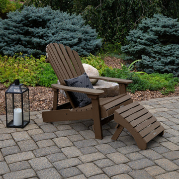 King Hamilton Folding & Reclining Adirondack Chair and Ottoman Adirondack Chairs Highwood USA