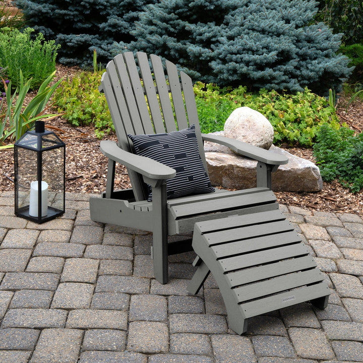 King Hamilton Folding & Reclining Adirondack Chair and Ottoman Adirondack Chairs Highwood USA