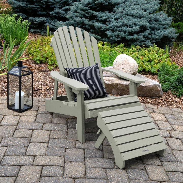 King Hamilton Folding & Reclining Adirondack Chair and Ottoman Adirondack Chairs Highwood USA