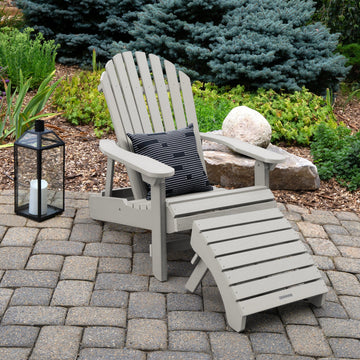 King Hamilton Folding & Reclining Adirondack Chair and Ottoman Adirondack Chairs Highwood USA