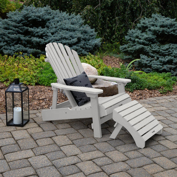King Hamilton Folding & Reclining Adirondack Chair and Ottoman Adirondack Chairs Highwood USA