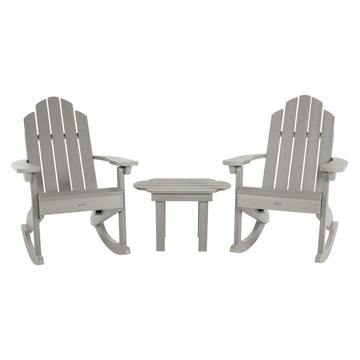 Classic Westport Rocking Chair and Table Set Kitted Sets Highwood USA Harbor Gray