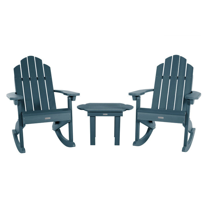 Classic Westport Rocking Chair and Table Set Kitted Sets Highwood USA Nantucket Blue