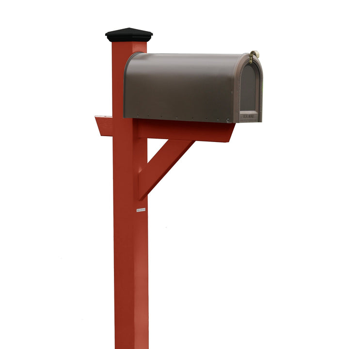 Hazleton Mailbox Post Outdoor Structures Highwood USA Rustic Red