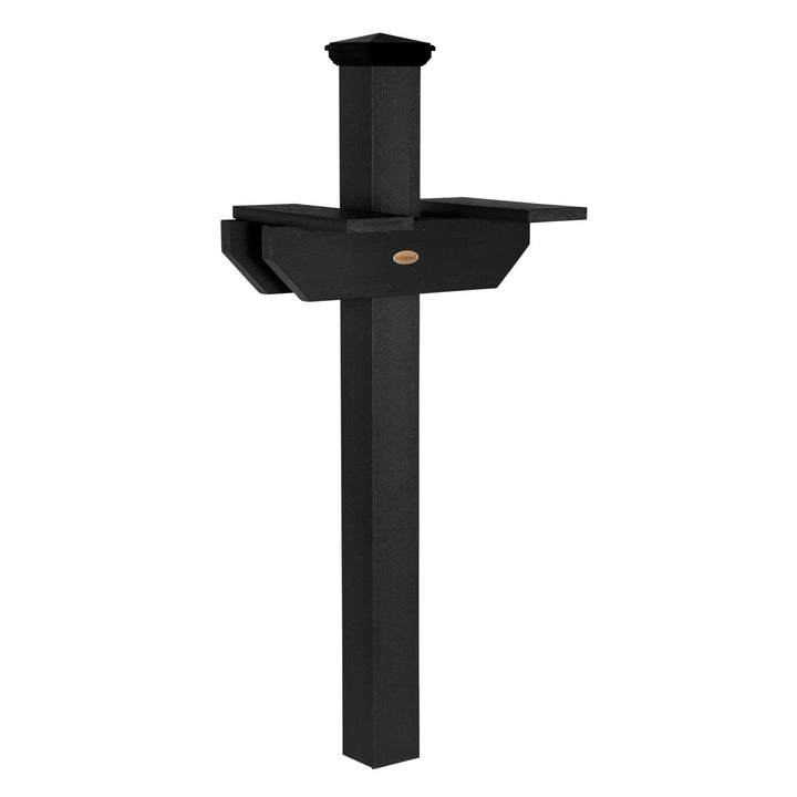 Hazelton Side-by-side Mailbox Post Outdoor Structures Highwood USA Black