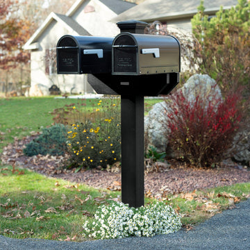 Hazleton Side-by-side Mailbox Post Outdoor Structures Highwood USA