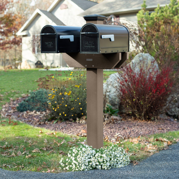Hazleton Side-by-side Mailbox Post Outdoor Structures Highwood USA