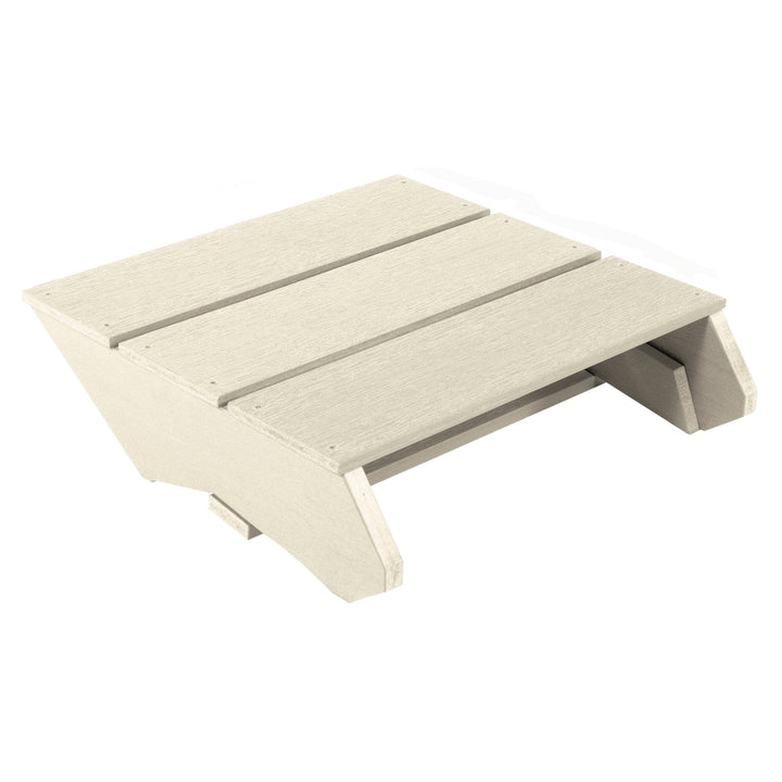 Whitewash folded Italica Modern Ottoman