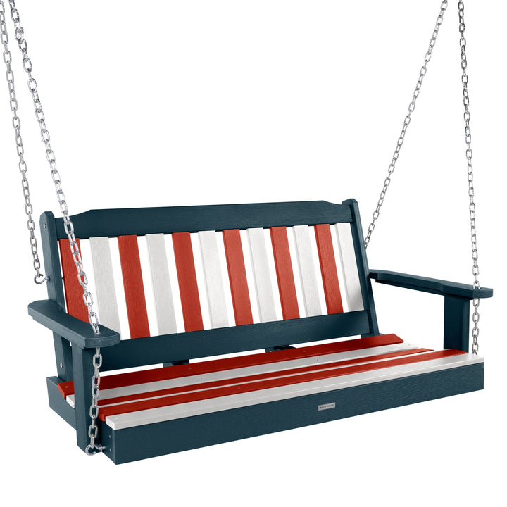 Lehigh Porch Swing - 4ft BenchSwing Highwood USA Red/White/Blue