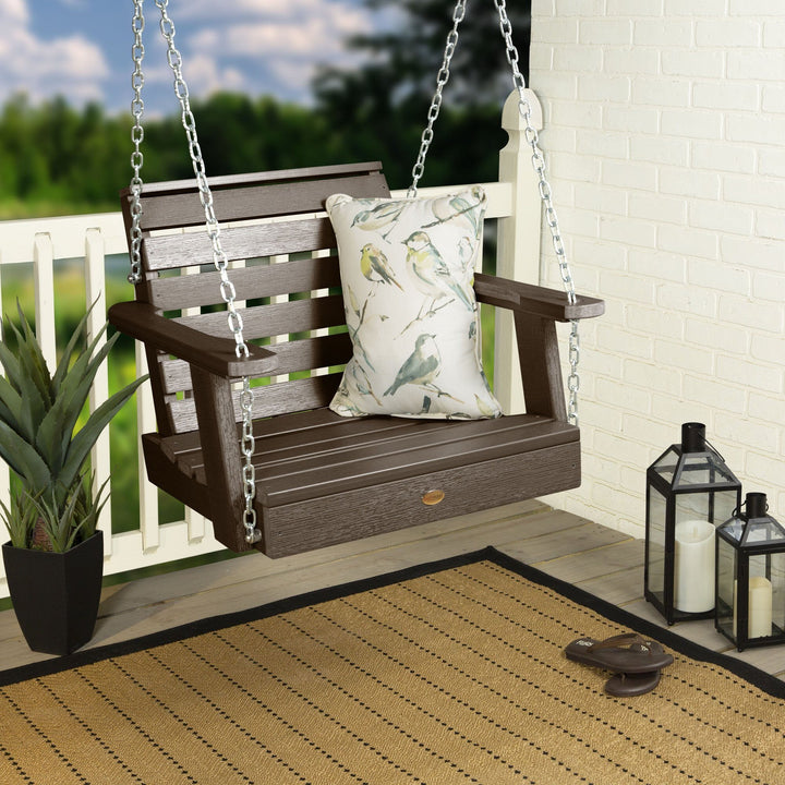 Refurbished Weatherly Single Seat Swing BenchSwing Highwood USA