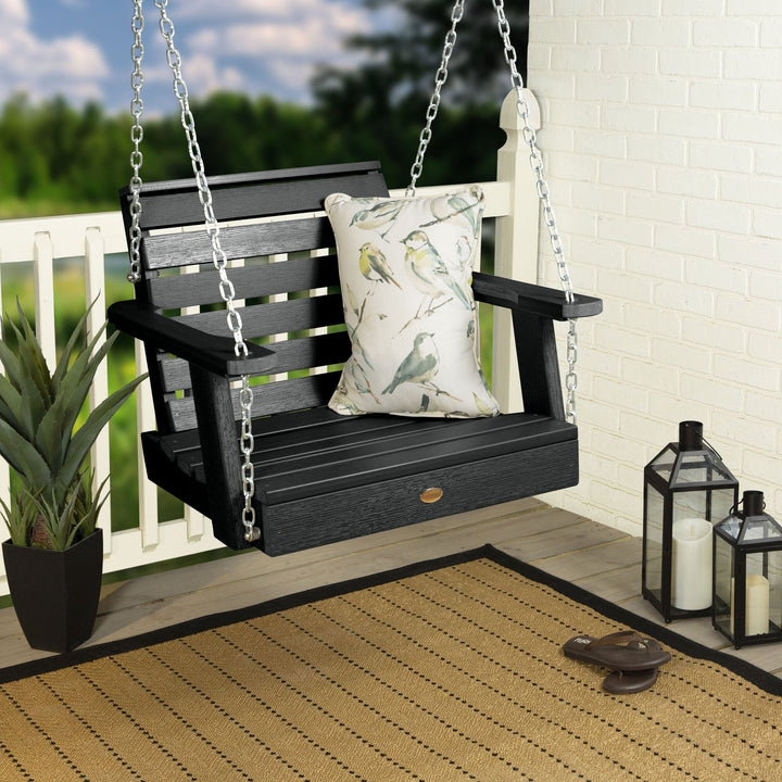 Refurbished Weatherly Single Seat Swing BenchSwing Highwood USA