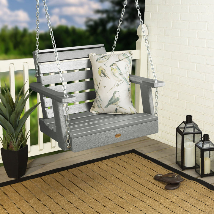 Refurbished Weatherly Single Seat Swing BenchSwing Highwood USA