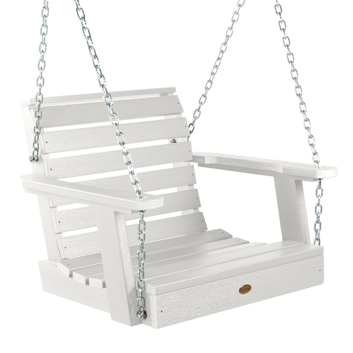 Refurbished Weatherly Single Seat Swing BenchSwing Highwood USA White
