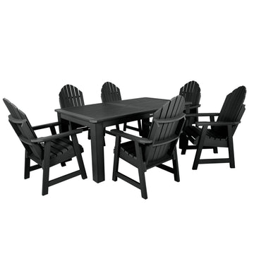 Hamilton 7pc Outdoor Dining Set 42in x 72in - Dining Height Dining Highwood USA Black