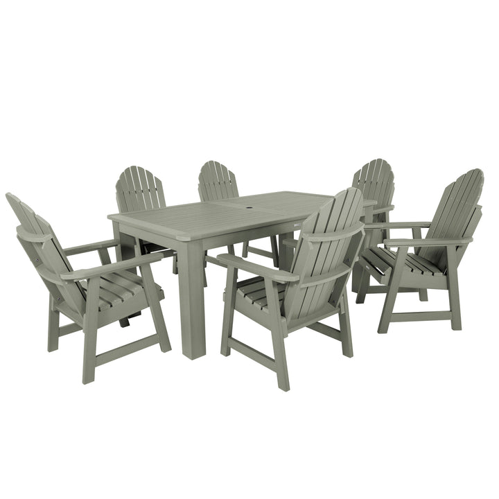 Hamilton 7pc Outdoor Dining Set 42in x 72in - Dining Height Dining Highwood USA Eucalyptus