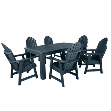 Hamilton 7pc Outdoor Dining Set 42in x 72in - Dining Height Dining Highwood USA Federal Blue