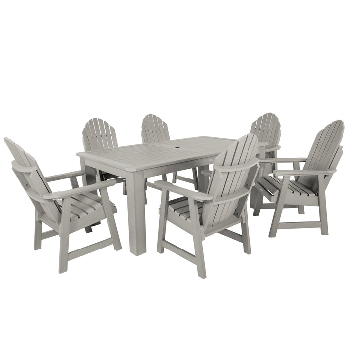Hamilton 7pc Outdoor Dining Set 42in x 72in - Dining Height Dining Highwood USA Harbor Gray