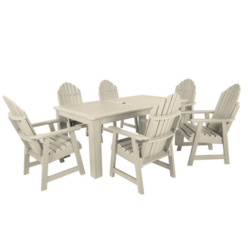 Hamilton 7pc Outdoor Dining Set 42in x 72in - Dining Height Dining Highwood USA Whitewash