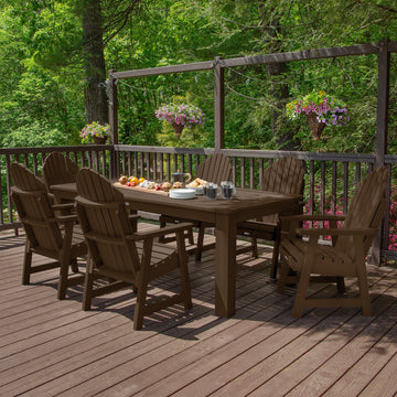 Hamilton 7pc Outdoor Dining Set 42in x 84in - Dining Height Dining Highwood USA