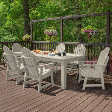 Hamilton 7pc Outdoor Dining Set 42in x 84in - Dining Height Dining Highwood USA