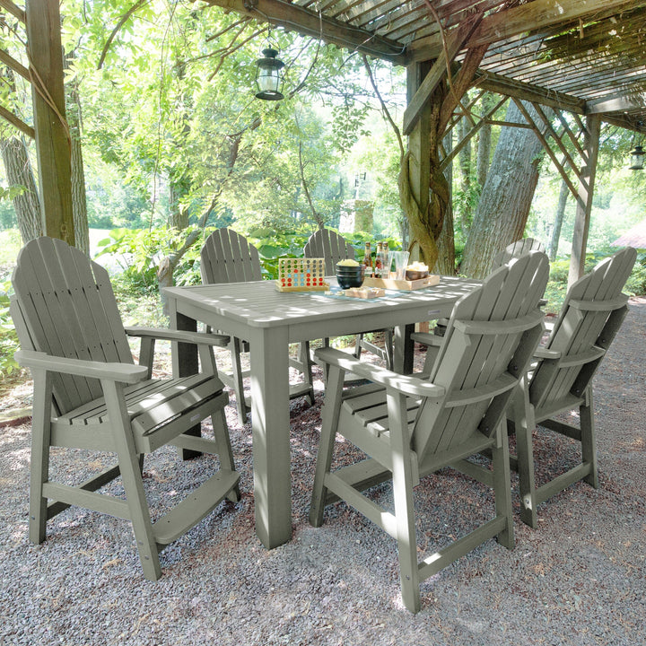 Hamilton 7pc Rectangular Outdoor Dining Set 42in x 72in - Counter Height Dining Highwood USA