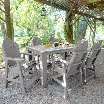 Hamilton 7pc Rectangular Outdoor Dining Set 42in x 72in - Counter Height Dining Highwood USA