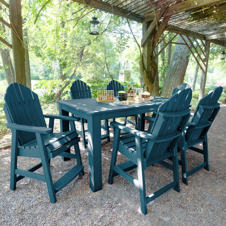 Hamilton 7pc Rectangular Outdoor Dining Set 42in x 72in - Counter Height Dining Highwood USA
