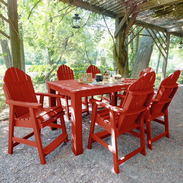 Hamilton 7pc Rectangular Outdoor Dining Set 42in x 72in - Counter Height Dining Highwood USA