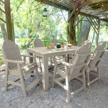 Hamilton 7pc Rectangular Outdoor Dining Set 42in x 72in - Counter Height Dining Highwood USA