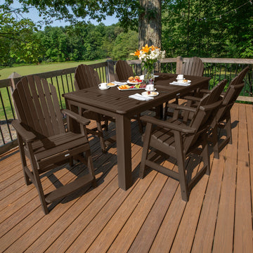 Hamilton 7pc Outdoor Dining Set 42in x 84in - Counter Height Dining Highwood USA