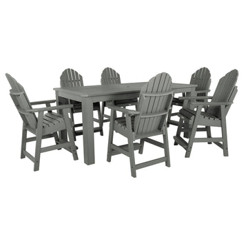 Hamilton 7pc Outdoor Dining Set 42in x 84in - Counter Height Dining Highwood USA Coastal Teak